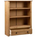 vidaXL Bibliothèque 80x35x110 cm Bois de pin massif Assortiment Panama