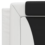 vidaXL Coussin de tête de lit noir et blanc 100 cm similicuir