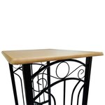 Vidaxl table et tabouret de bar 3 pièces bois et acier