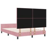 vidaXL Cadre de Lit Rose 160x200 cm Velours