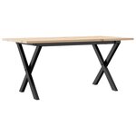 vidaXL Table basse cadre en X 100x50x45 cm bois de pin massif et fonte
