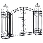 vidaXL Portillon ornemental de jardin Fer forgé 122x20 5x100 cm