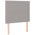 vidaXL Sommier à lattes de lit avec matelas Gris clair 120x200cm Tissu