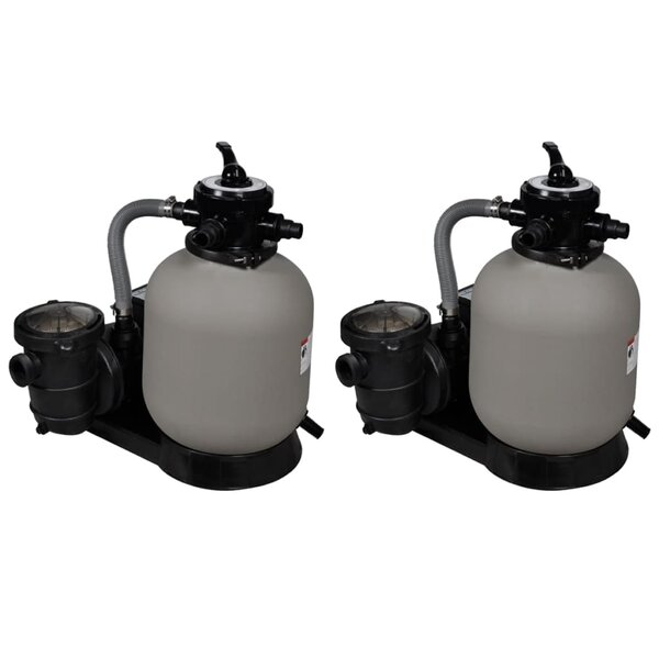 vidaXL Pompes à filtre à sable 2 Pièces 600 W 17000 l/h