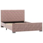 vidaXL Cadre de lit sans matelas Rose Velours 120x200 cm