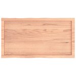 vidaXL Dessus de table bois massif traité bordure assortie