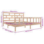 vidaXL Cadre de lit sans matelas bois de pin massif