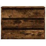 vidaXL Commode d'angle chêne fumé 80x41x58 cm bois d'ingénierie