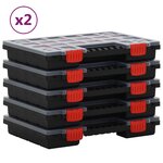 vidaXL Boîtes d'assortiment 10 Pièces 34 5x25x5 cm Polypropylène