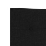 Tête de lit capitonnée noire 80 cm en tissu
