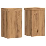 vidaXL Supports pour plantes 2 Pièces chêne artisanal bois d'ingénierie