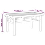 vidaXL Table basse 70x40x35 cm bambou