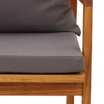 vidaXL Chaises de jardin 2 Pièces 59 5x65x71 5 cm Bois massif