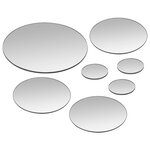 vidaXL Ensemble de miroir mural 7 Pièces Verre Rond