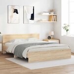 vidaXL Cadre de lit sans matelas chêne sonoma 140x200 cm