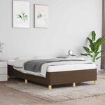 vidaXL Cadre de lit sans matelas marron foncé 120x190 cm tissu
