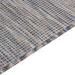 vidaXL Tapis à tissage plat d'extérieur 120x170 cm Marron et bleu