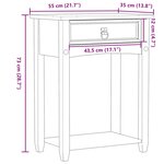 vidaXL Table console Corona 55x35x73 cm bois de pin massif