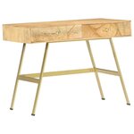 vidaXL Bureau avec tiroirs 100x55x75 cm bois solide de manguier