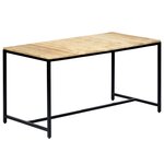 vidaXL Table à manger 140x70x75 cm Bois de manguier massif brut
