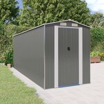vidaXL Abri de jardin Gris clair 192x523x223 cm Acier galvanisé