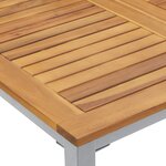 vidaXL Set de salle à manger de jardin 5 pièces en bois d'acacia massif et métal