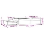 vidaXL Cadre de lit sans matelas avec tiroirs blanc 200x200 cm