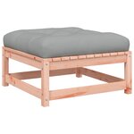 vidaXL Canapé de jardin sans accoudoirs avec coussins et repose-pieds