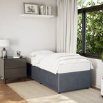 vidaXL Cadre de lit Gris foncé 90x200 cm Velours
