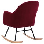 vidaXL Chaise à bascule Rouge bordeaux Velours