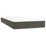 vidaXL Sommier à lattes de lit avec matelas LED gris foncé 120x190 cm