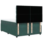 vidaXL Sommier à lattes de lit et matelas Vert foncé 160x200cm Velours