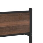 vidaXL Cadre de lit en métal sans matelas chêne marron 160x200 cm