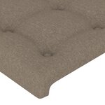 vidaXL Cadre de lit avec tête de lit Taupe 200x200 cm Tissu