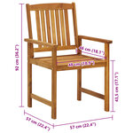 vidaXL Chaises de jardin lot de 6 Bois d'acacia massif