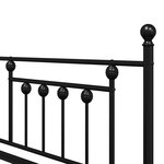 vidaXL Cadre de lit jour avec lit gigogne Noir 107x203 cm Acier