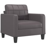 vidaXL Fauteuil Gris 60 cm Similicuir