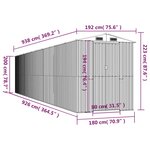 vidaXL Abri de jardin Marron clair 192x938x223 cm Acier galvanisé