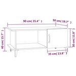 vidaXL Table basse Blanc brillant 90x50x40 cm Bois d'ingénierie
