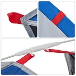 vidaXL Tente de plage bleu azuré escamotable imperméable