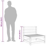 vidaXL Canapés de jardin sans accoudoirs 2 Pièces blanc bois pin massif