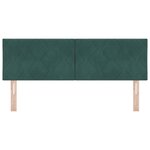 vidaXL Tête de Lit Design Blocs de Diamant Verte Foncée 144 cm Velours
