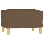 vidaXL Canapé à 3 places avec repose-pieds Marron 180 cm Tissu