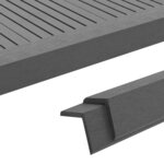 vidaXL Cornière de terrasse 5 Pièces WPC 170 cm Gris