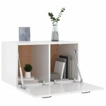 vidaXL Armoire murale Blanc brillant 60x36 5x35 cm Bois d'ingénierie