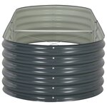vidaXL Lit surélevé de jardin 240x80x44 cm Acier galvanisé Gris