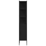 vidaXL Armoire de salle de bain noir 33x33x185 5 cm bois d'ingénierie