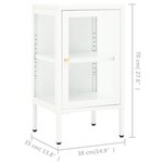 vidaXL Buffet 38x35x70 cm Métal et verre