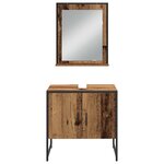 vidaXL Ensemble de meubles de salle de bain 3 pièces en bois ancien en bois manufacturé