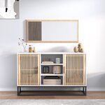 vidaXL Buffet blanc 105x30x65 cm bois d'ingénierie